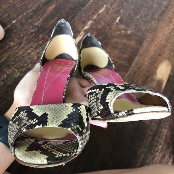 Kate Spade Python embossed leather heels SO cute! - Picture 14 of 14